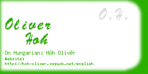 oliver hoh business card
