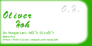 oliver hoh business card